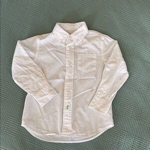 Crewcuts White Cotton Button-Up Shirt